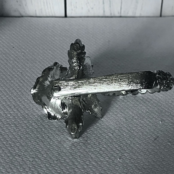 Princess House 4 Silver Plated Rose Napkin Rings & Name Cards Holders Circa 70's - Picture 5 of 8